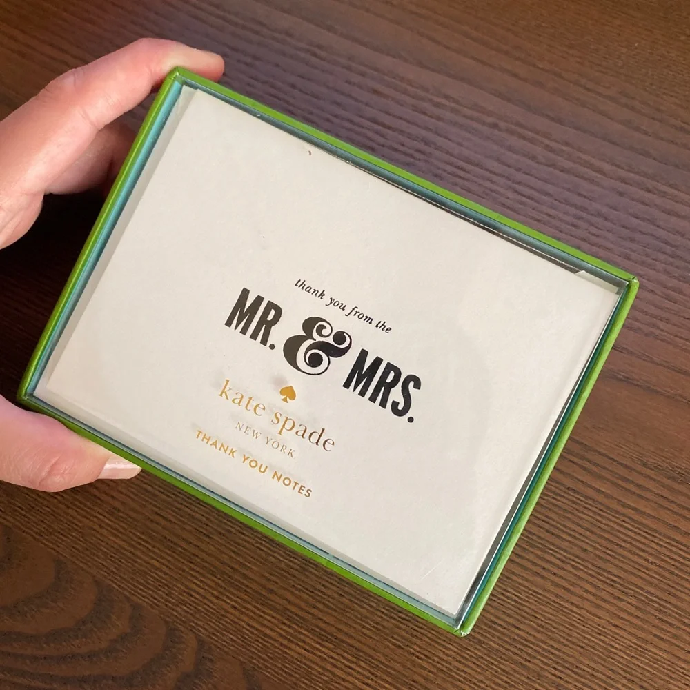 KATE SPADE Thanks from the Mr. & Mrs. Card Set